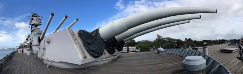 Big Guns on Destroyer, Pearl Harbor, Hawaii